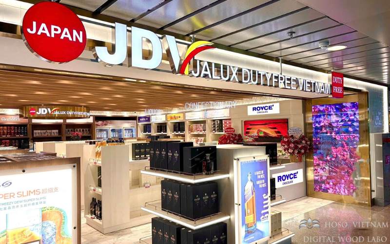 THI CÔNG NỘI THẤT CỬA HÀNG |JDV (Jalux Duty Free Vietnam) | Sân Bay Đà Nẵng– NỘI THẤT HOSO | 0901 479 818