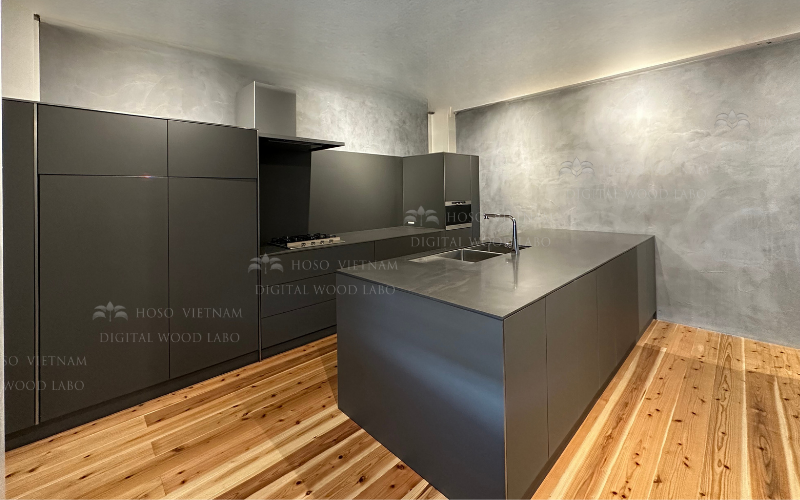 BẾP TRỌN GÓI HOSO | Graphite Kitchen 25 | Căn bếp màu xám chì – THI CÔNG TỦ BẾP TRỌN GÓI TẠI ĐÀ NẴNG | 0901 479 818
