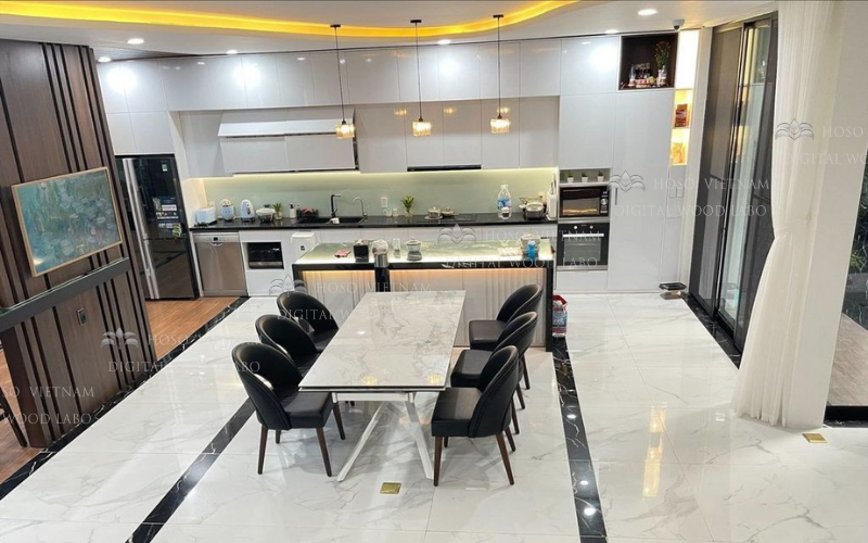 BẾP TRỌN GÓI HOSO | Tủ Bếp Gỗ MDF An Cường | P’S VILLA – THI CÔNG TỦ BẾP TRỌN GÓI TẠI ĐÀ NẴNG | 0901 479 818